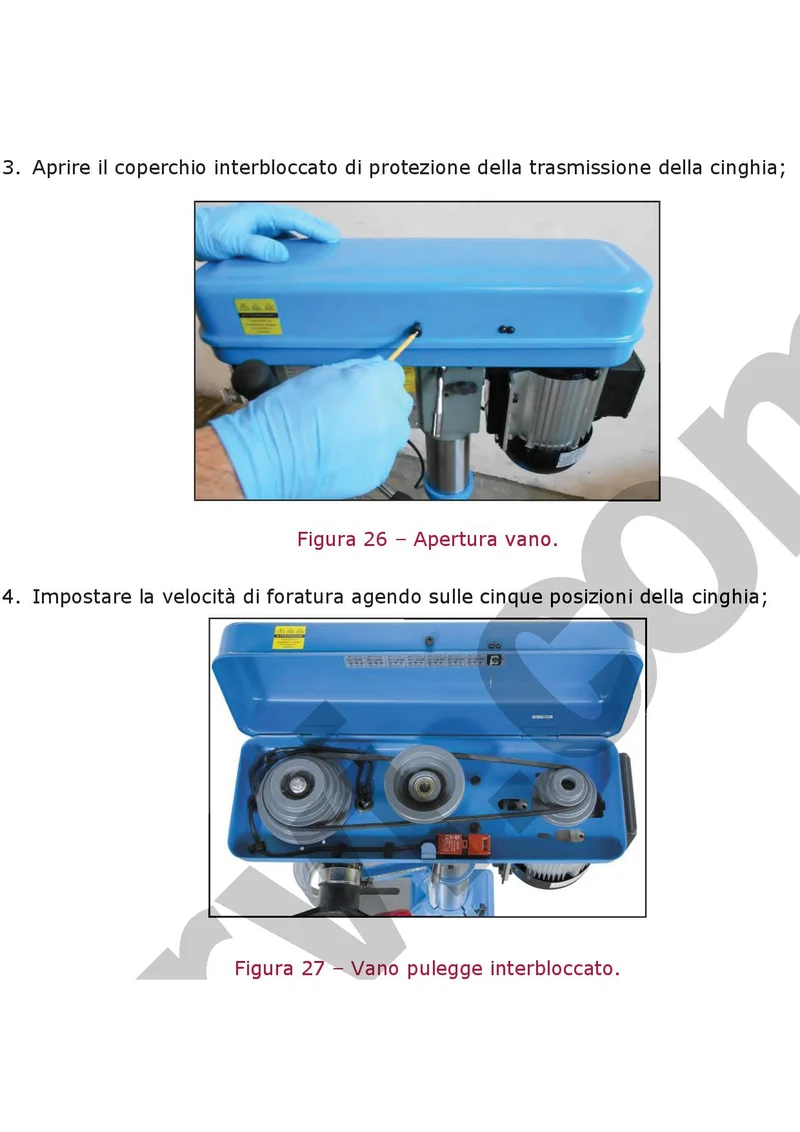 Fervi 0752 - Trapano a colonna con trasmissione a cinghia