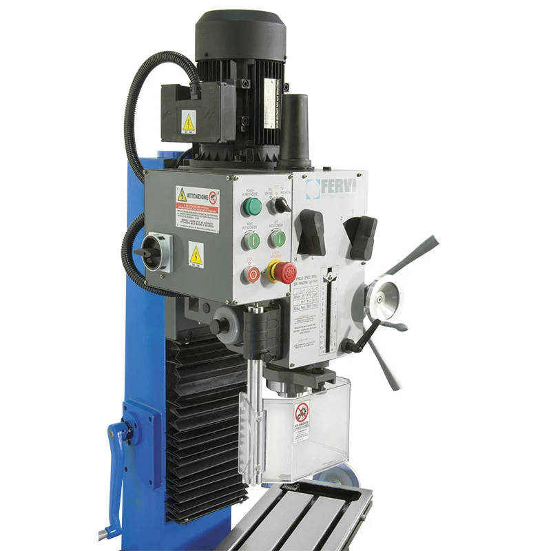 Fervi T044/230V - Trapano fresa da banco ad ingranaggi con rotazione