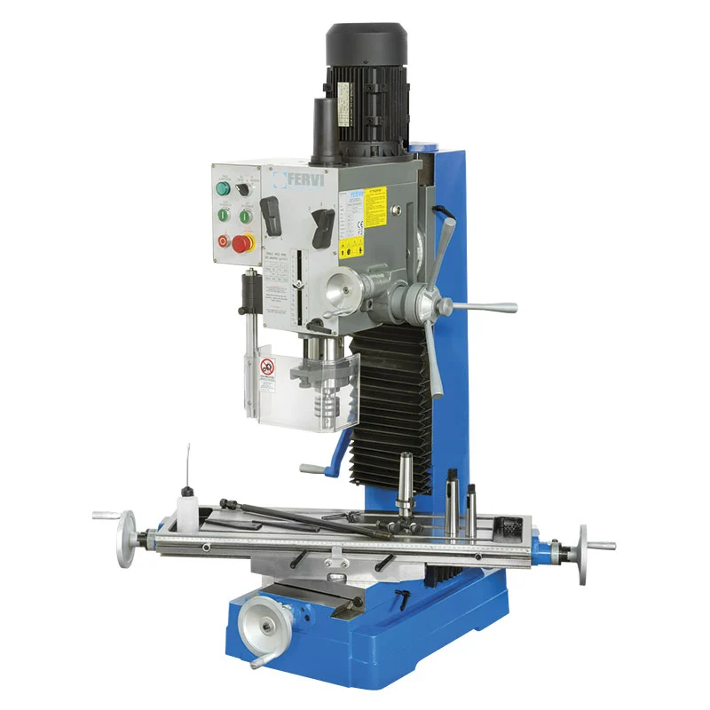 Fervi T044/230V - Trapano fresa da banco ad ingranaggi con rotazione