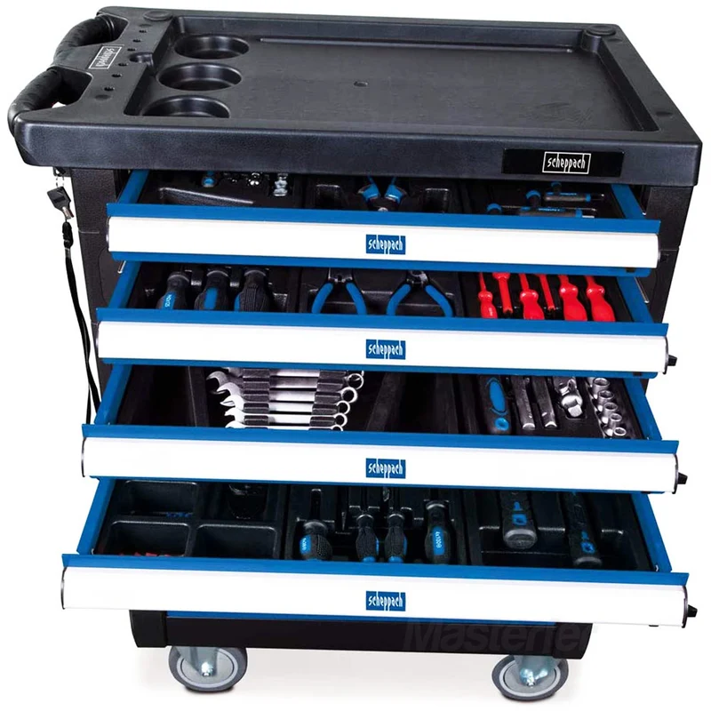 Scheppach TW1000 - Carrello attrezzi da officina porta utensili completo 263PZ