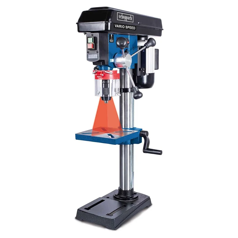 Scheppach DP19VARIO - Trapano a colonna con regolazione di velocità e laser