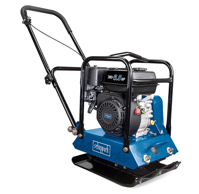 Scheppach HP1200S - Vibrocostipatore compattatore per terreno a piastra vibrante
