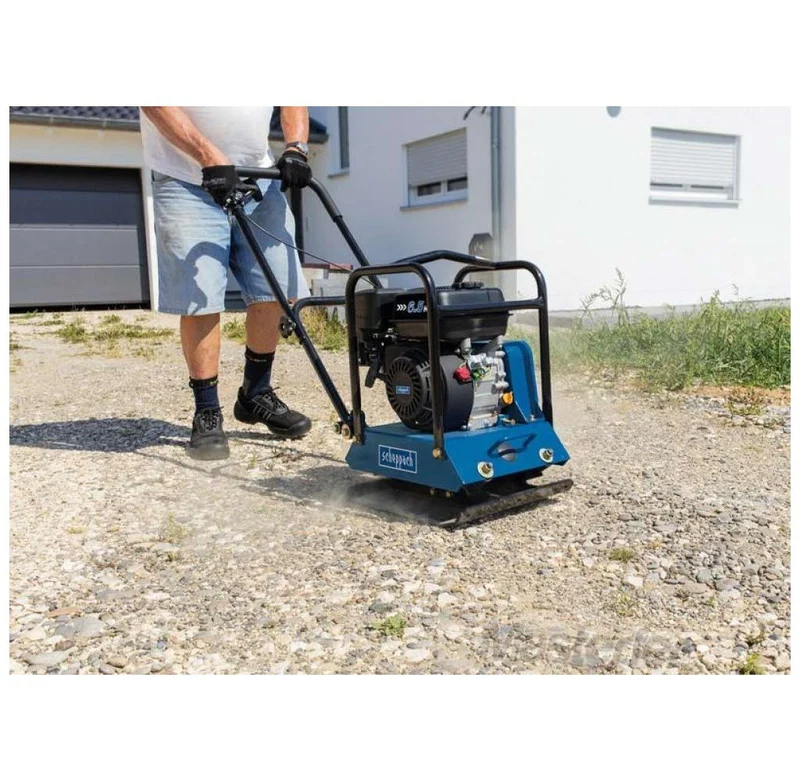 Scheppach HP1200S - Vibrocostipatore compattatore per terreno a piastra vibrante
