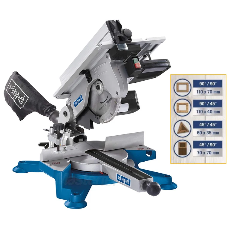 Scheppach HM100T - Troncatrice per legno con pianetto D254
