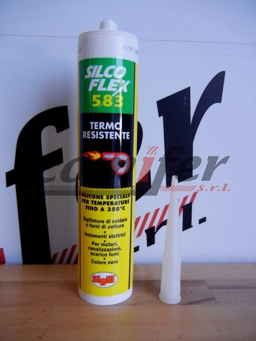Silicone Silcoflex 583 Termo Resistente - Nero (310ml)
