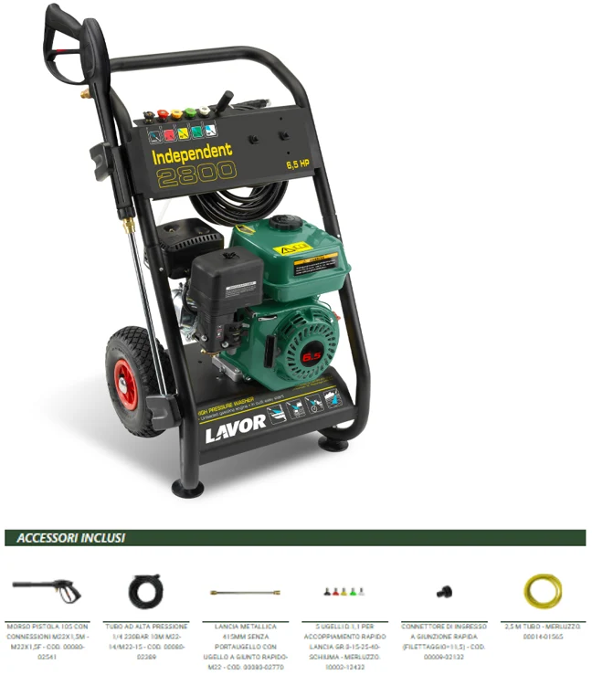 Lavor INDEPENDENT 2800 Idropulitrice a scoppio acqua fredda 690l/h 200bar