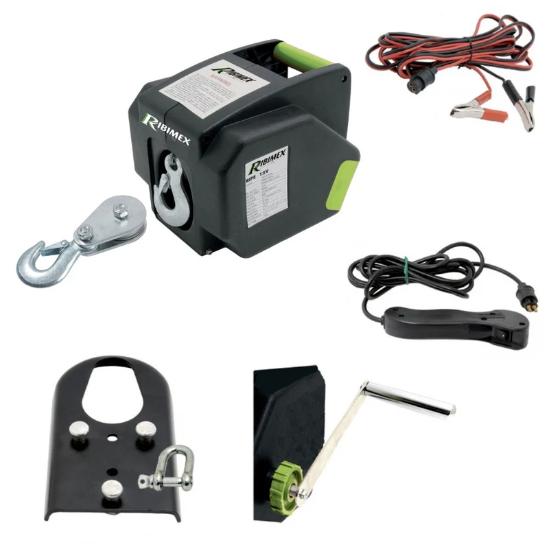 Verricello 12V telecomandato a filo Ribimex PE12V - ideale per auto e barca