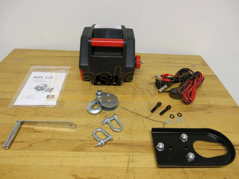 Verricello 12V telecomandato a filo Ribimex PE12V - ideale per auto e barca
