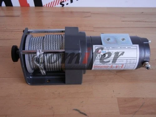 Verricello 12V da fissare Ribimex PE12V/2500 - ideale per fuoristrada - Per sollevamento o traino - con telecomando a filo