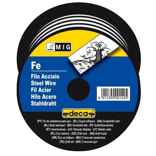 Bobina Deca filo acciaio MIG-MAG Ø0,8mm (D100mm-0,7kg) 010872