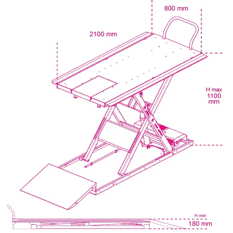 Beta 3050/600 - Sollevatore moto elettroidraulico da 600 kg