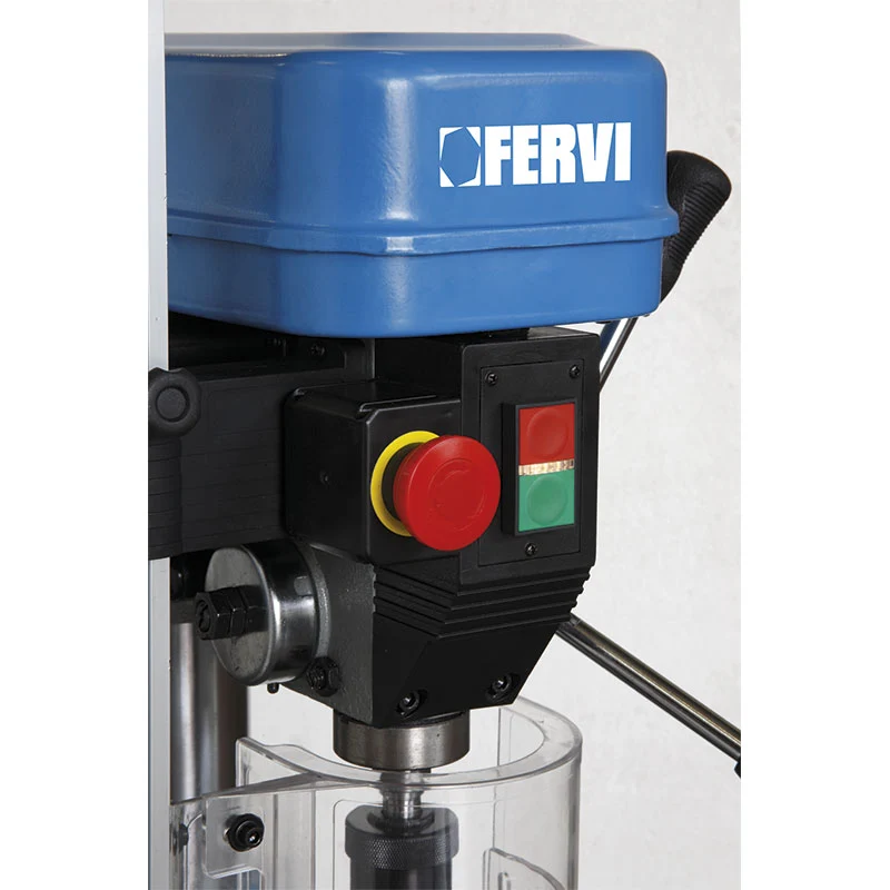 Fervi 0012 - Trapano da banco con trasmissione a cinghia 220V - 650W