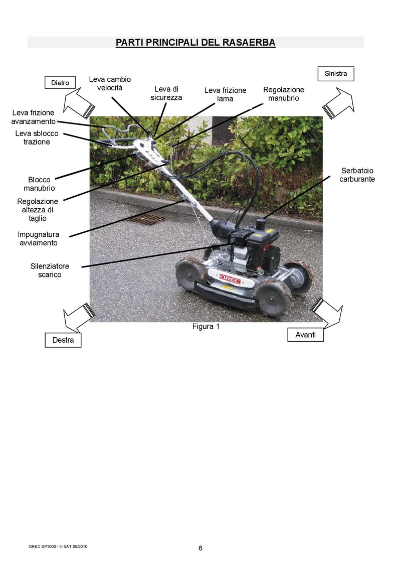 Rasaerba da pendenza Orec Spider Mower SP1000 - trazione 4X4 manubrio regolabile e telescopico