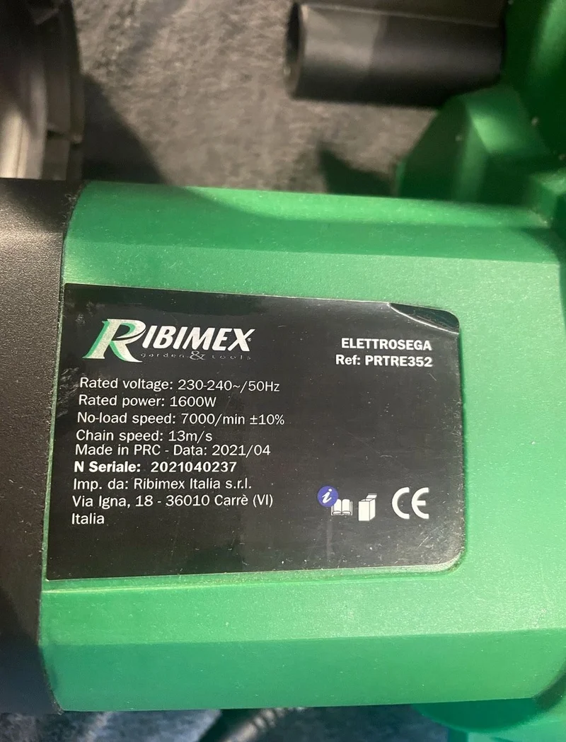 Elettrosega sega elettrica motosega Ribimex PRTRE352 350 mm