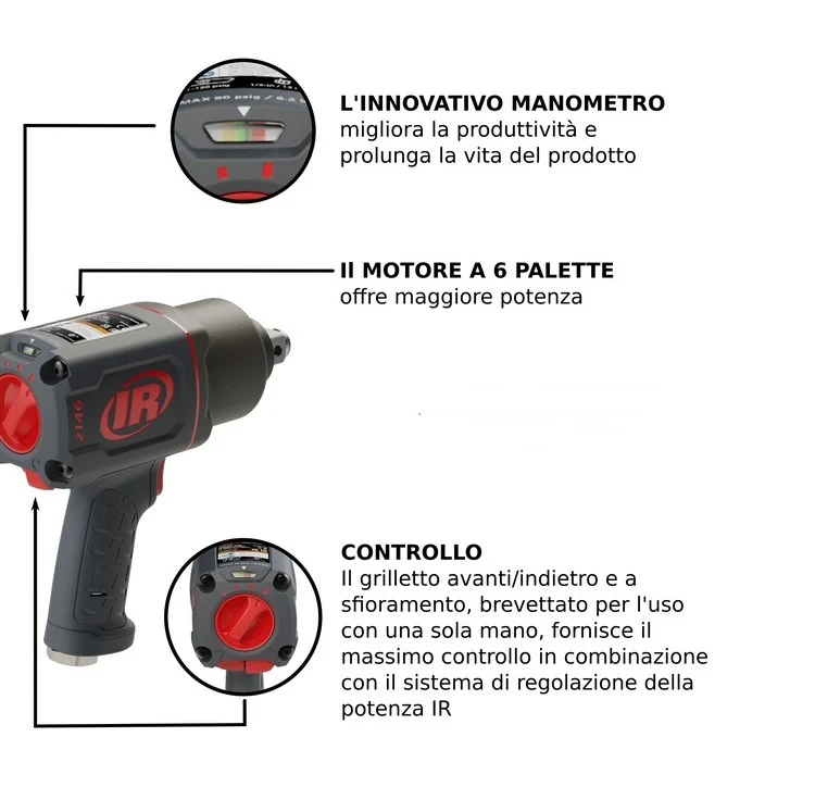 Ingersoll Rand 2146Q1MAX avvitatore ad impulsi da 3/4"