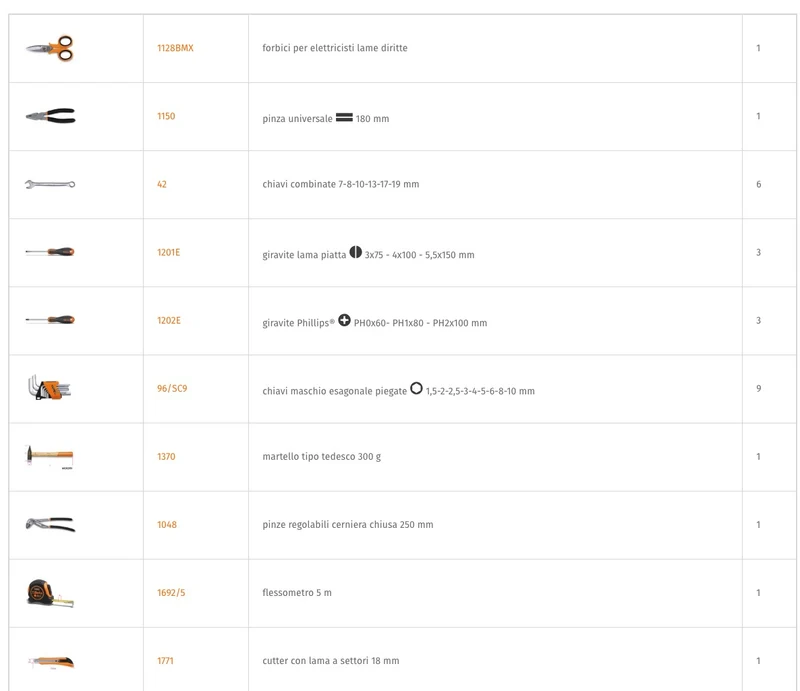 Beta 2001/BZ27 VU - Valigetta pieghevole con assortimento di 27 utensili per interventi universali