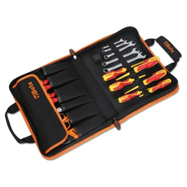 Beta 2001/BZ24 MQ - Valigetta pieghevole con assortimento di 24 utensili per elettricisti