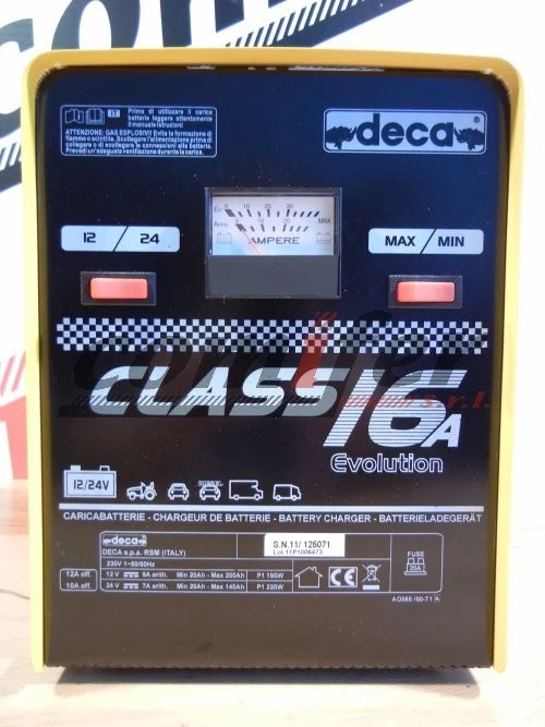 Caricabatterie elettromeccanico 12-24V Deca CLASS 16A (carica 12 A)