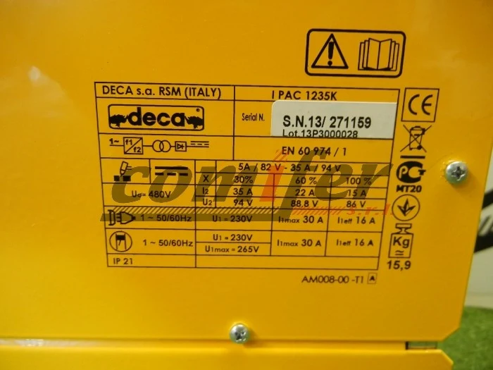 Taglio al plasma INVERTER con compressore integrato Deca I-PAC 1235K (35 A) monofase