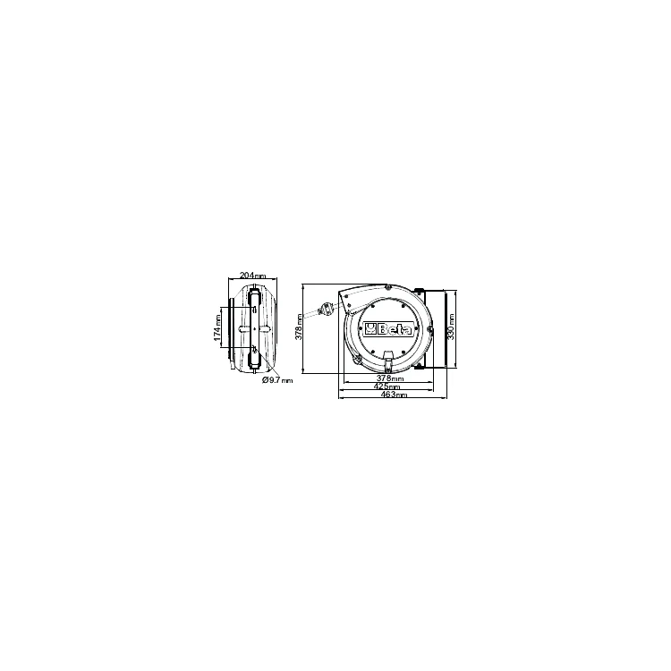 Beta 1900M 10X15 - Avvolgitubo automatico aria/acqua ø10 - lunghezza 15 metri