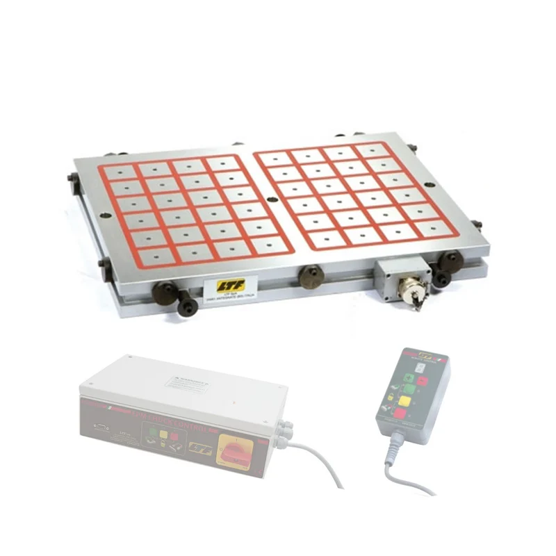 Ltf 189H - Piano magnetico elettropermanente per fresatura ultra quad - Poli quadri 50 x 50 MM