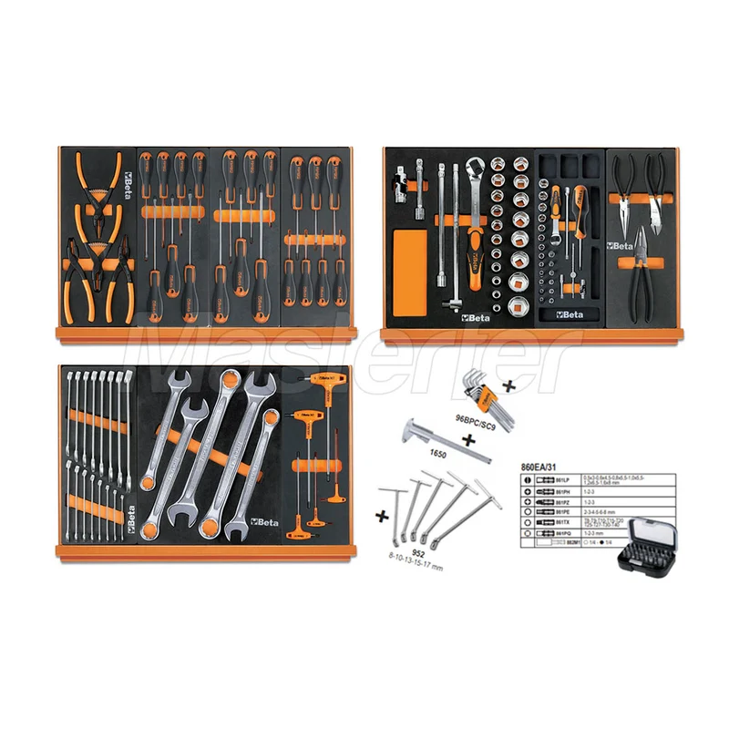BETA C24EH/VA - Carrello attrezzi per officina completo di 148 utensili, assortimento automotive