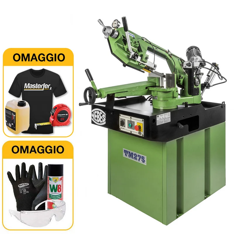 Segatrice a nastro Nebes TM275 CD motore induzione 400V discesa gravita' con OMAGGIO