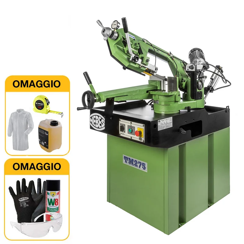 Segatrice a nastro Nebes TM275 CD motore induzione 400V discesa gravita' con OMAGGIO