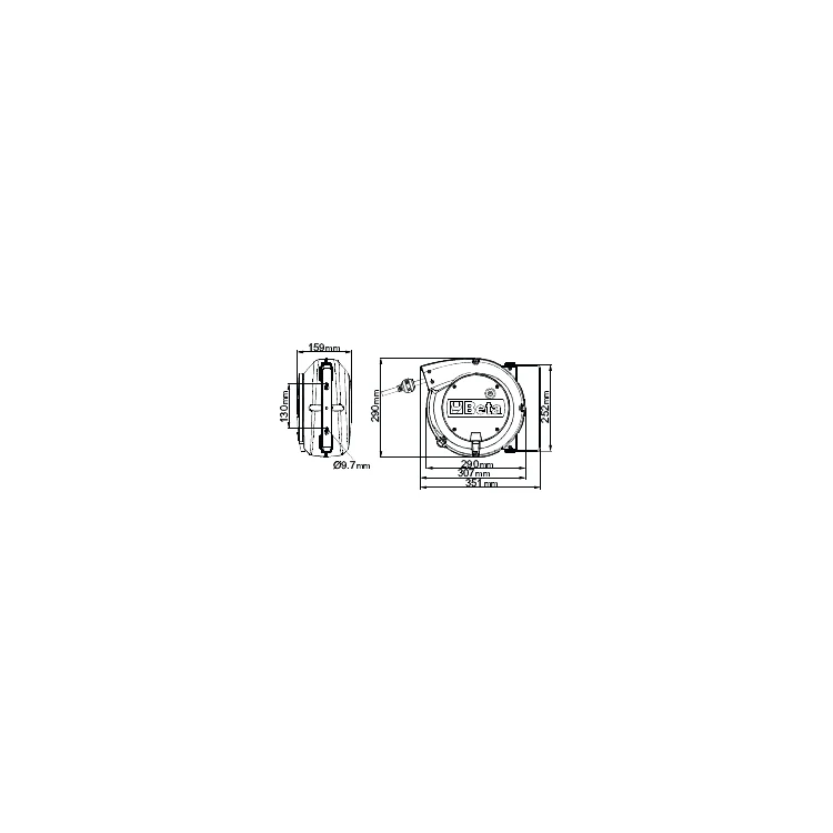 Beta 1846 10-H05 - Avvolgicavo elettrico automatico ø 4 X 1,5 mm - Lunghezza 10 metri