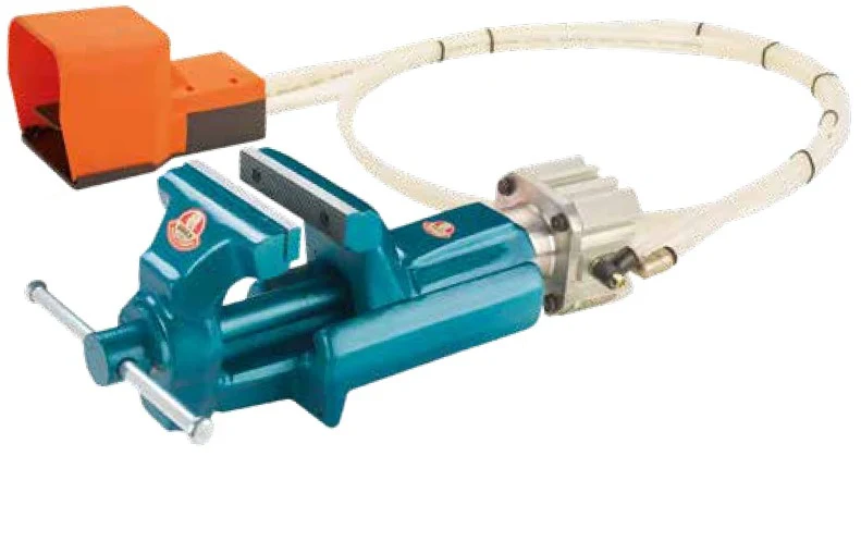 Ariex 165/125 morsa da banco pneumatica con comando a pedale