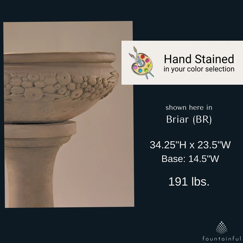 Oliva Bowl & Pedestal Concrete Planter - Fiore #680P