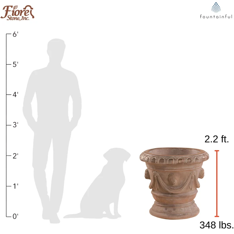 Classico Pot Concrete Planters - Fiore #662