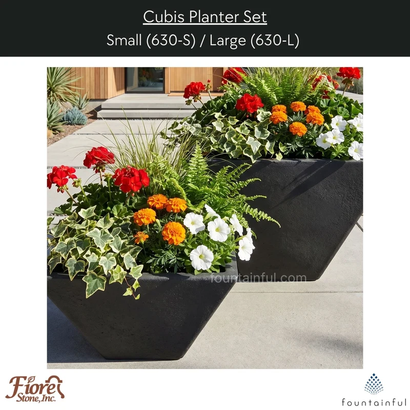 Cubis Concrete Planters - Fiore #630