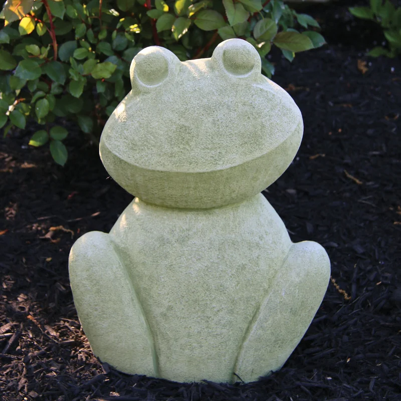 Contemporary Frog Concrete Garden Statue - Massarellis #7604