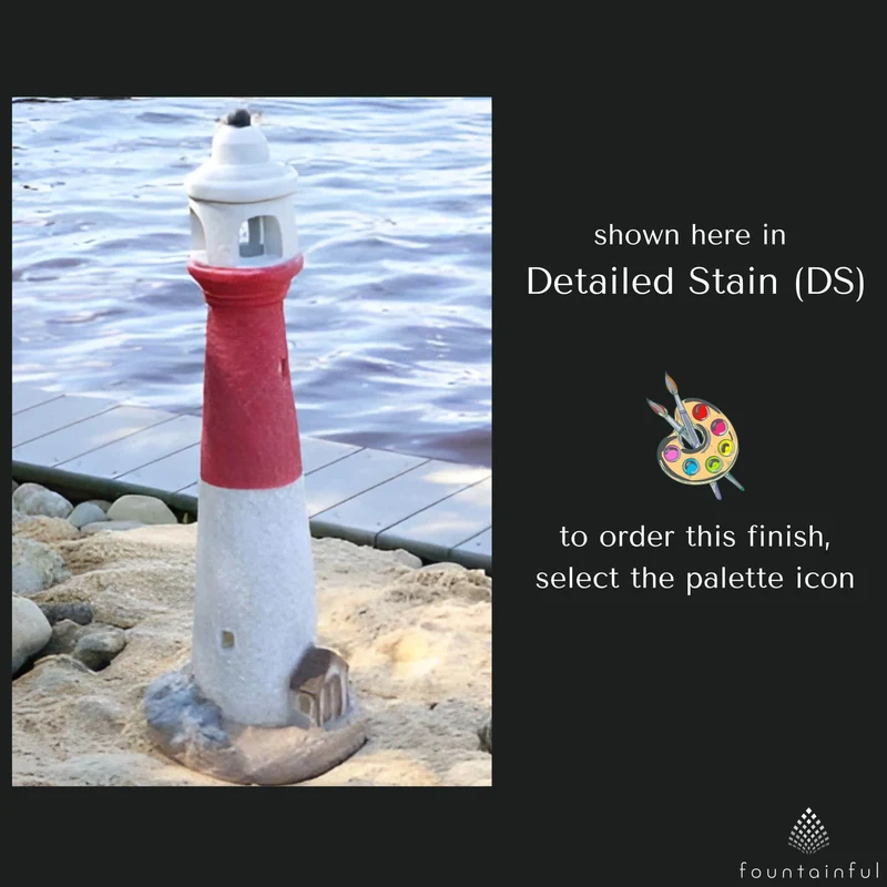 Classic Lighthouse Concrete Garden Statue - Massarellis #4094