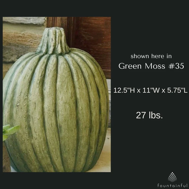 Short Pumpkin Concrete Garden Statue - Massarellis #4225