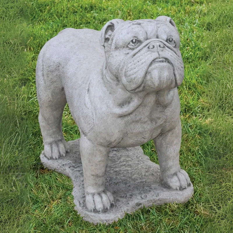 English Bulldog Concrete Garden Statue - Massarellis #2134