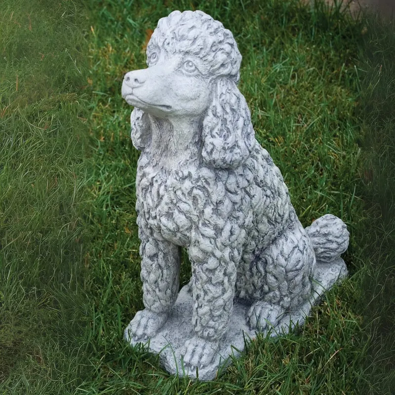 Poodle Concrete Garden Statue - Massarellis #2132
