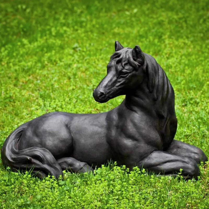 Charlotte's Choice Concrete Horse Statue - Campania #A483
