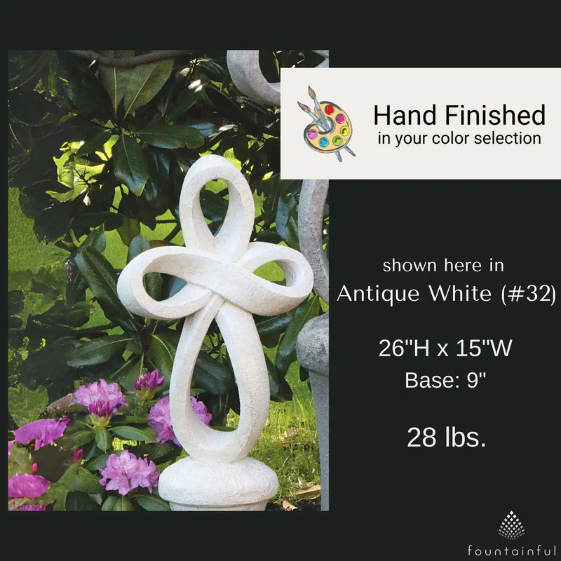 Eternity Cross Concrete Garden Statues - Massarellis