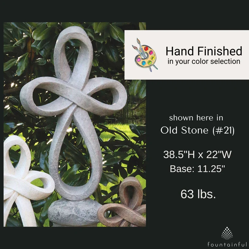 Eternity Cross Concrete Garden Statues - Massarellis