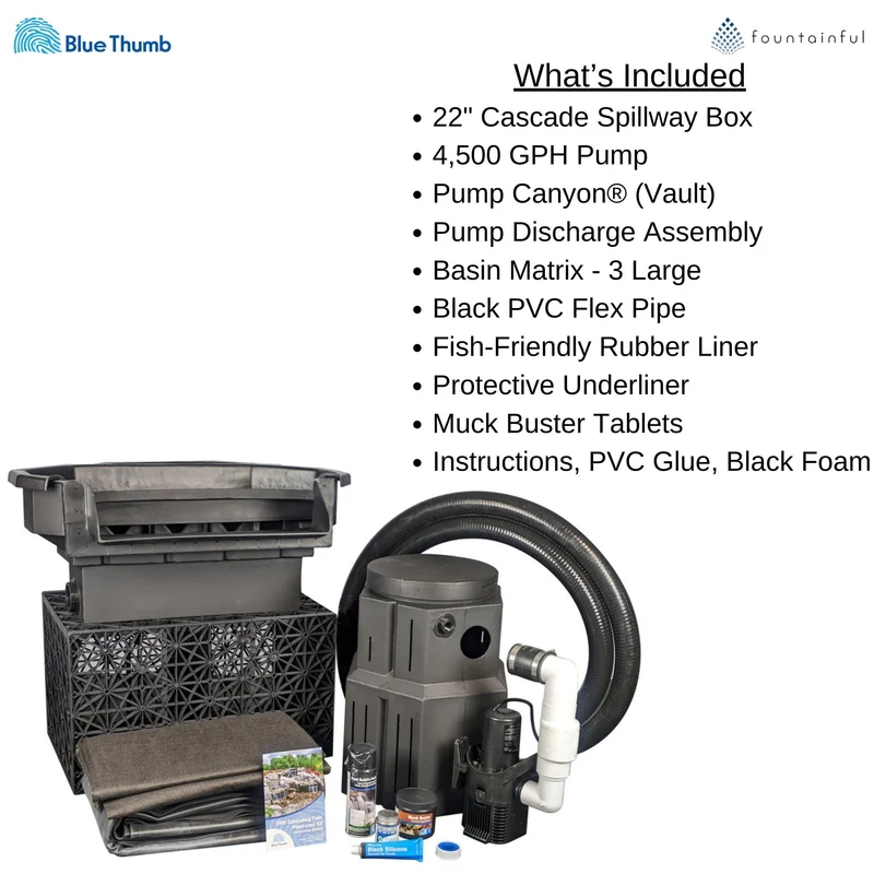 Elite Medium Pondless Waterfall Kit - Blue Thumb