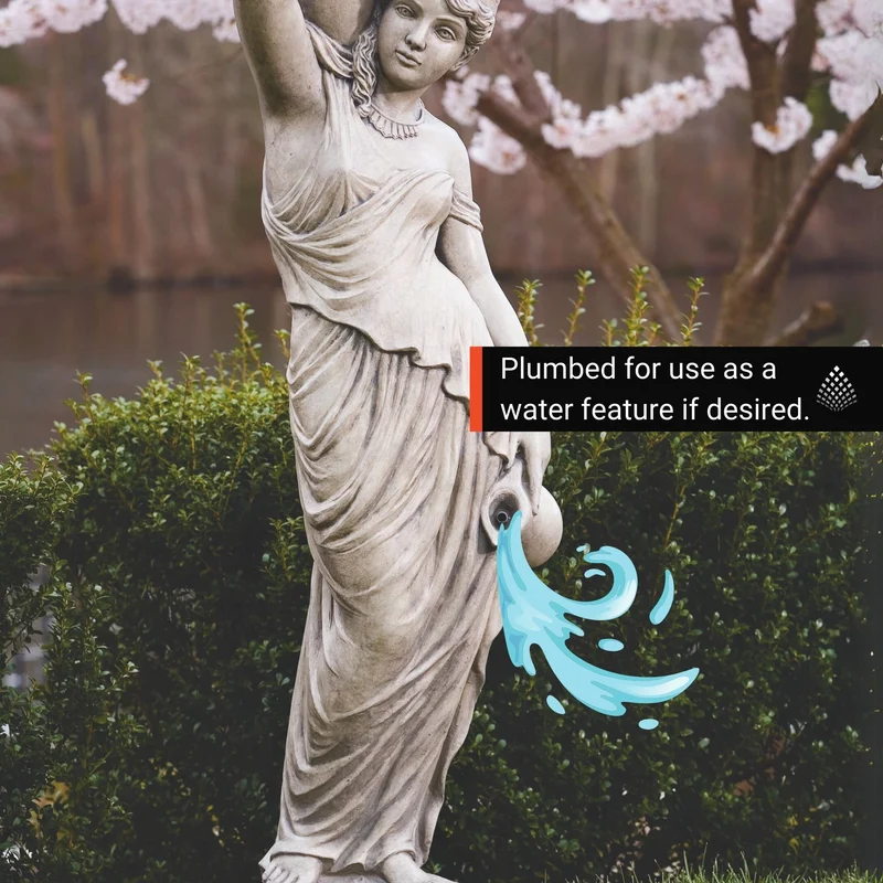 Large Grecian Lady Concrete Garden Statue - Massarellis #7460