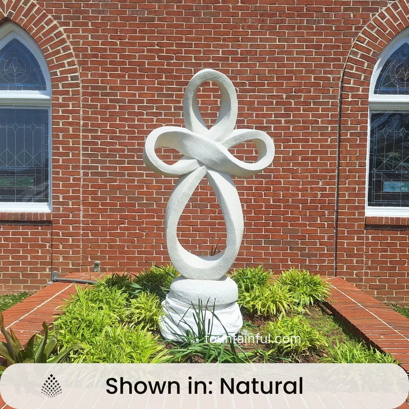 Eternity Cross 59" Concrete Garden Statue - Massarellis #1407