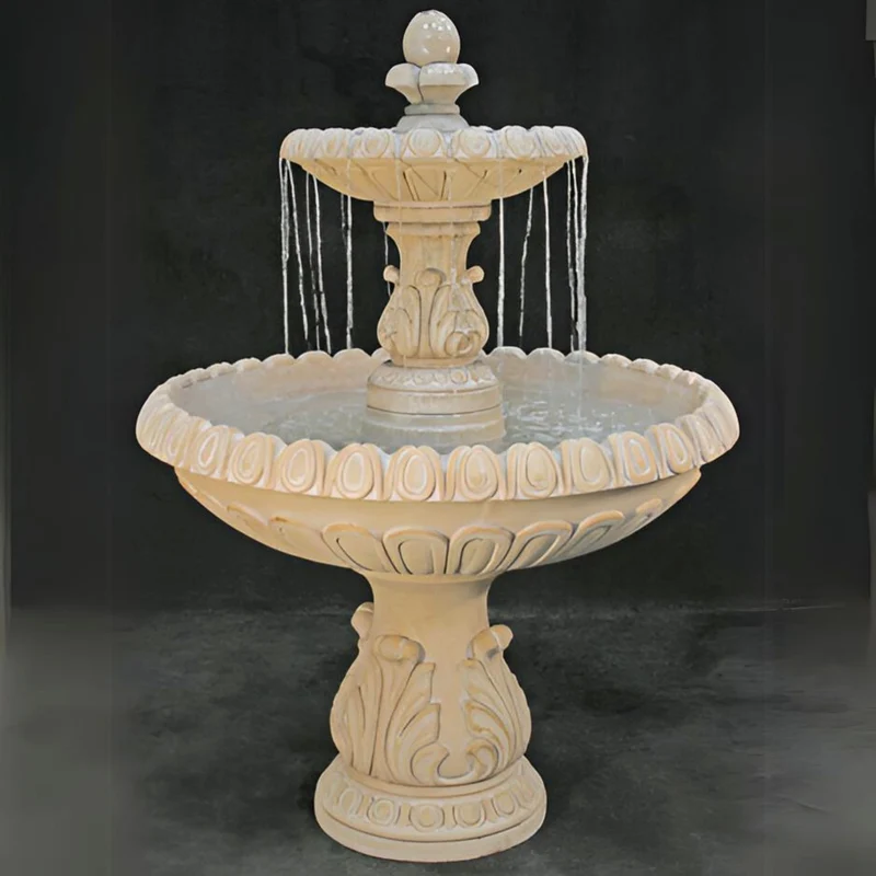 International 2-Tier Concrete Fountain - Fiore #LG153