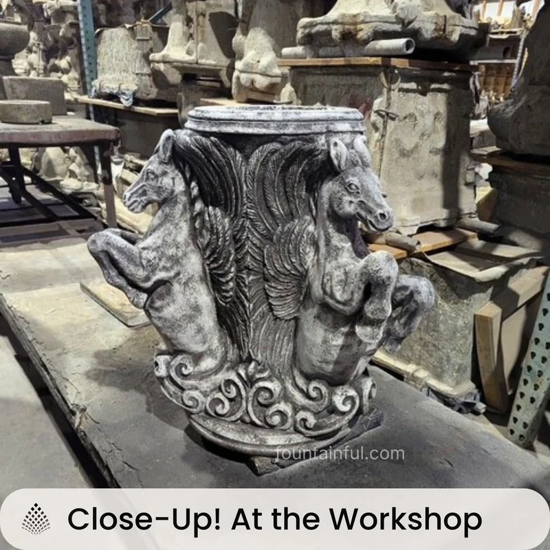 Cavalli 2-Tier Concrete Pond Fountain - Fiore #2133