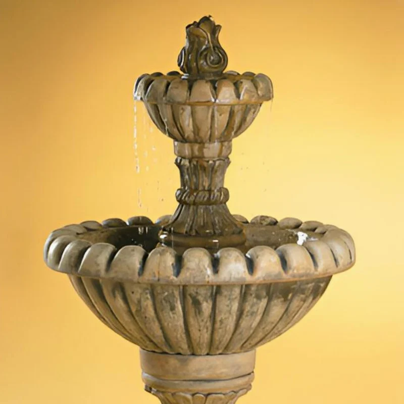 Marsala 2-Tier Concrete Fountain - Fiore #AV113S