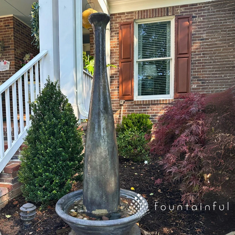 64" Milan Concrete Jug Fountain - Fiore #2151