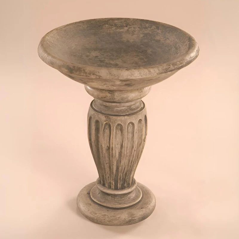 Column Concrete Bird Bath - Fiore #437