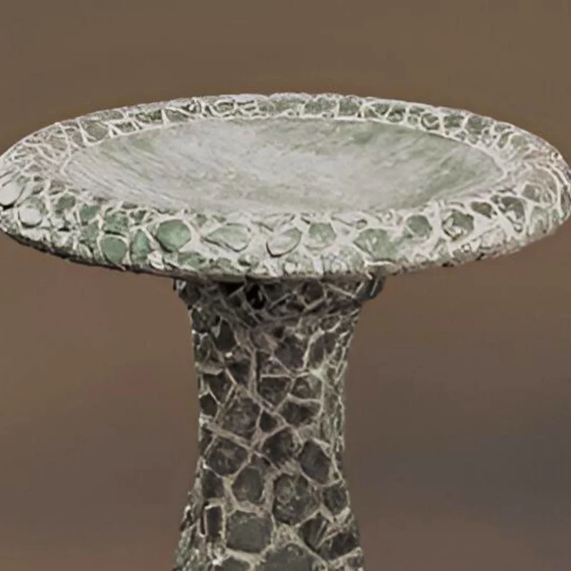 Aggregate Stones Concrete Bird Bath - Fiore #PL2